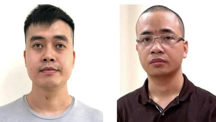 Hai bị cáo trong vụ án sản xuất sữa giả HIUP.