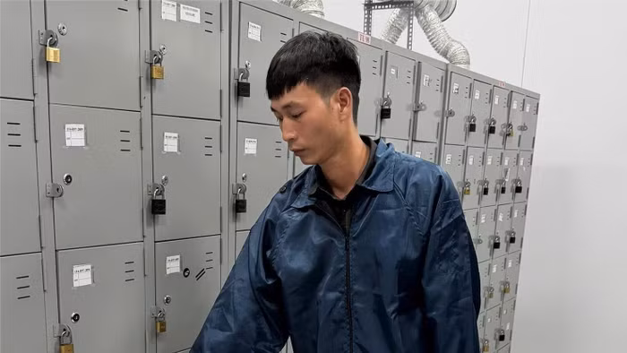 Nông Văn Nam bị cáo buộc trộm cắp tài sản của công ty. Ảnh: Công an tỉnh Phú Thọ