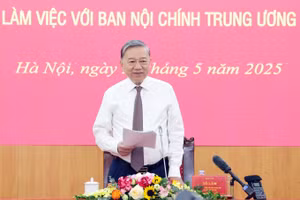 Tổng Bí thư Tô Lâm phát biểu. (Ảnh: Thống Nhất/TTXVN).