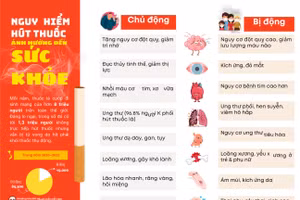 Infographic: Những nguy hiểm hút thuốc chủ động và hút thuốc bị động 