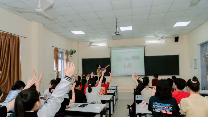Giờ học tại Trường Đại học Sư phạm, Đại học Đà Nẵng.