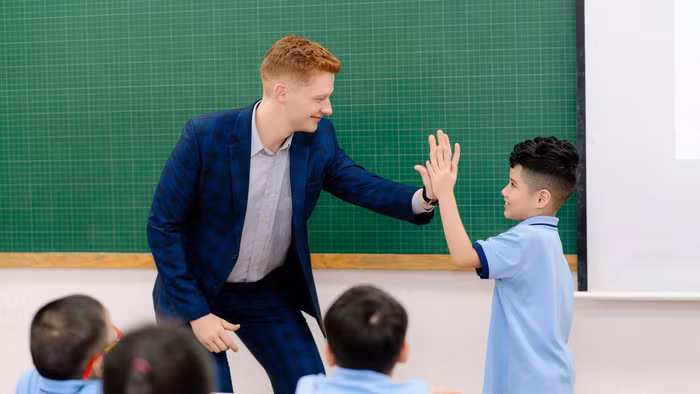 Giờ học Tiếng Anh tại Ban Mai School.