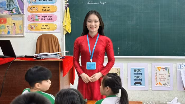 Sinh viên Trường Đại học Sư phạm – Đại học Đà Nẵng thực tập tại trường phổ thông.