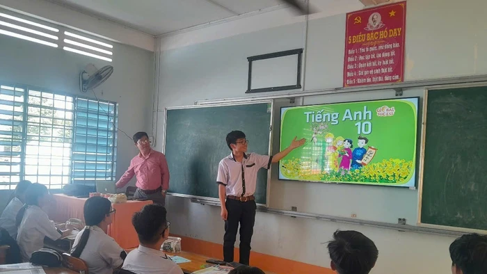 Giờ học tại Trường THPT Vĩnh Long (tỉnh Vĩnh Long).