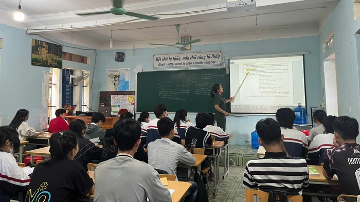 Giờ học tại Trường THPT huyện Điện Biên (tỉnh Điện Biên).