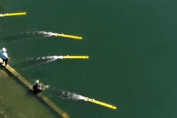 Phương tiện lặn tự hành di động (MP-AUV) mới của Ấn Độ. Ảnh: Bộ Quốc phòng Ấn Độ