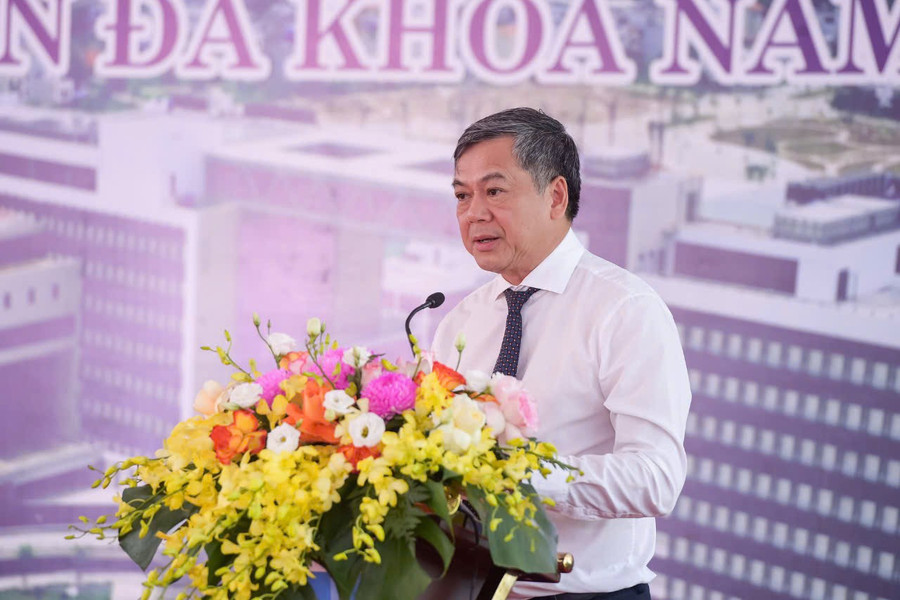 Phó Chủ tịch UBND tỉnh Nam Định Trần Lê Đoài phát biểu. kt.jpg