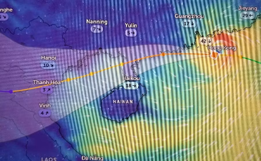 Bão số 3 được dự báo đổ bộ vào các tỉnh phía Bắc của Việt Nam.