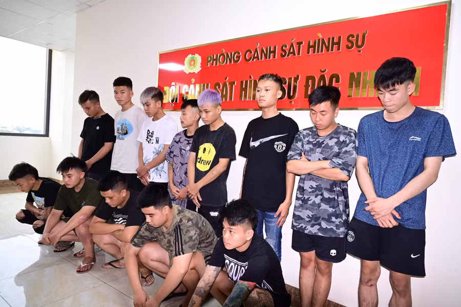 Phòng Cảnh sát hình sự - CATP Hải Phòng tạm giữ 09 đối tượng có hành vi Gây rối trật tự công cộng.