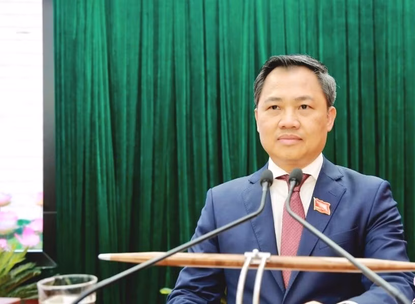 Ông Nguyễn Đình Việt, Chủ tịch UBND tỉnh Sơn La phát biểu.