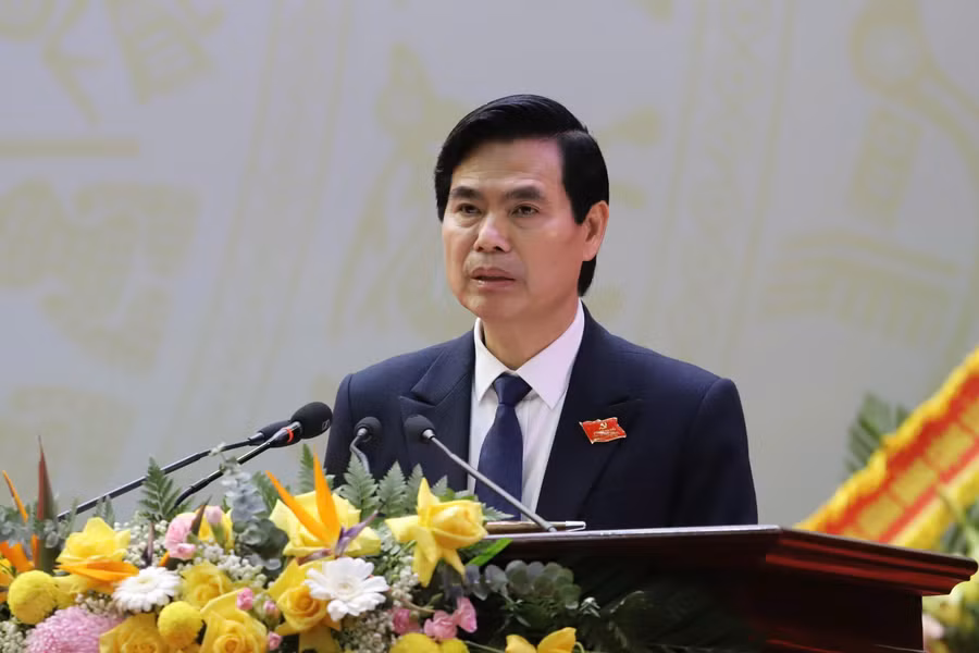  Ông Hoàng Quốc Khánh, Bí thư Tỉnh uỷ phát biểu tại Đại hội.