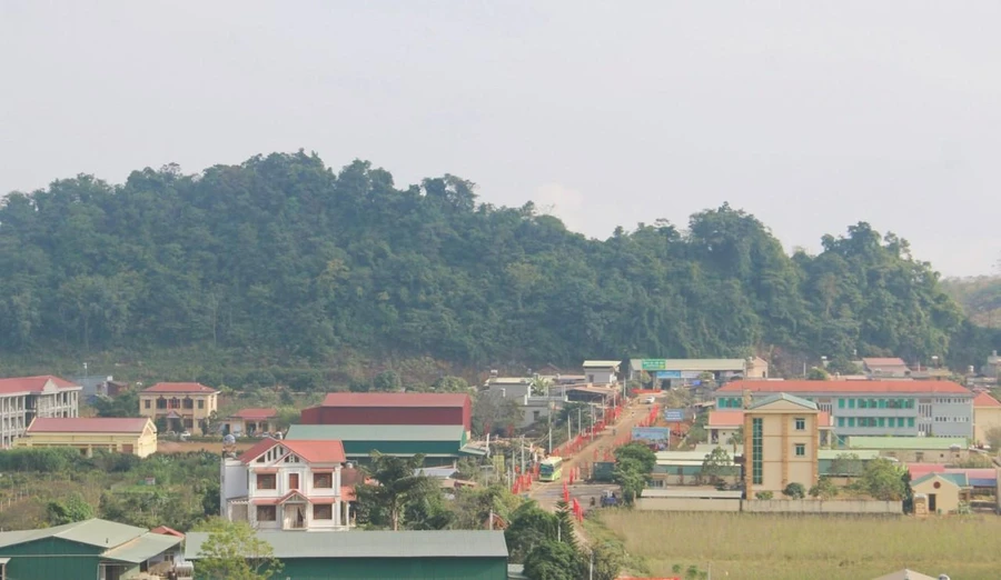 Trung tâm xã Tân Lập, huyện Mộc Châu, tỉnh Sơn La.