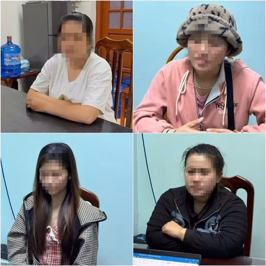 Các đối tượng có hành vi mua bán người bị Công an bắt giữ.