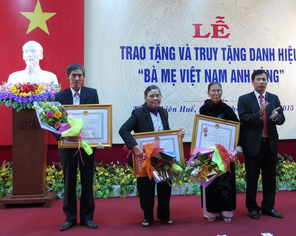  Tỉnh Thừa Thiên - Huế vinh dự được ghi công 178 Bà mẹ Việt Nam anh hùng