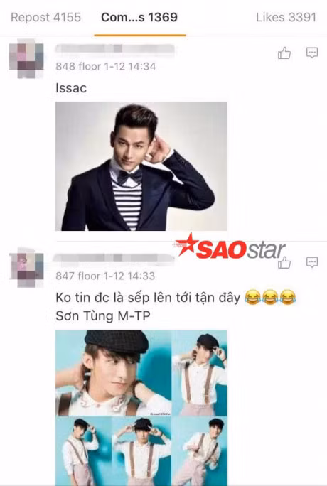 Dan mang Trung Quoc phat cuong vi Son Tung - Isaac, het loi khen 