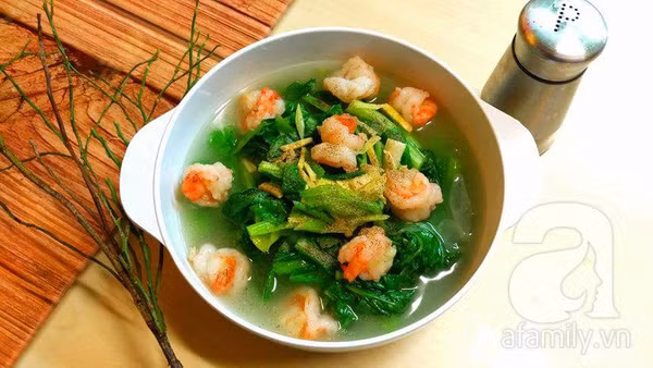 Bạn đã biết cách nấu canh cải tôm chuẩn vị cho bữa tối ngày gió mùa về!
