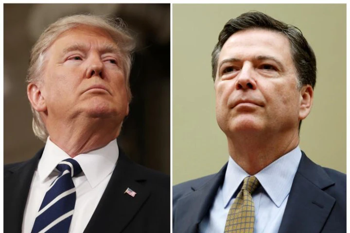 Cựu Giám đốc FBI James Comey (phải) và Tổng thống Mỹ Donald Trump. (Nguồn: Reuters) 