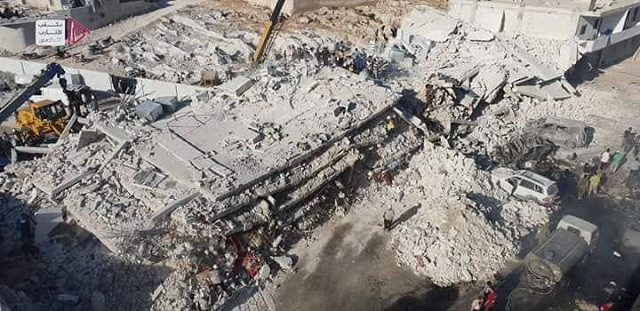 Hiện trường nổ kho vũ khí ở Syria