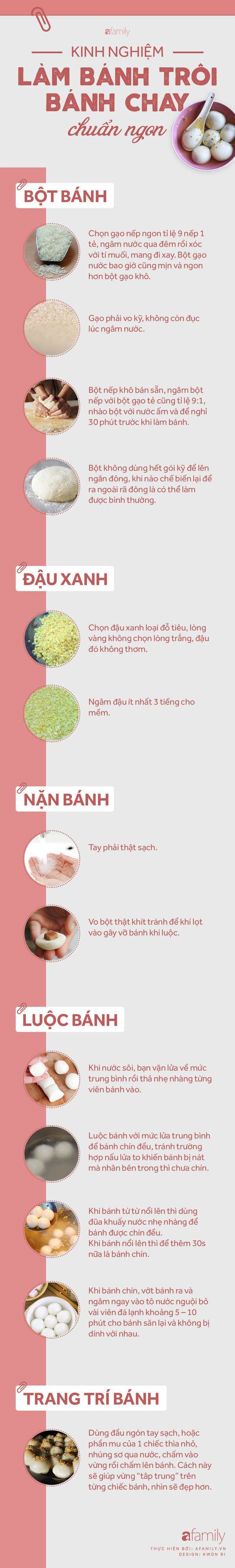 Làm bánh trôi bánh chay ngon nhất định phải nhớ những điều sau!