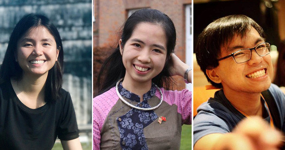 Từ trái sang: Ngân Hà, Tường Vy và Gia Khang. Từ trái sang: Ngân Hà, Tường Vy và Gia Khang.