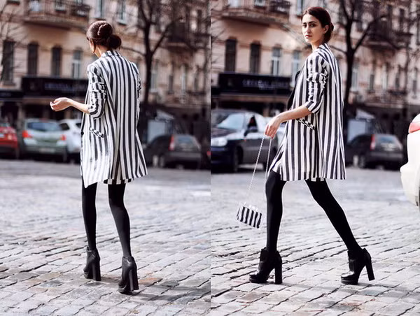 Diện mốt họa tiết kẻ sọc bắt kịp xu hướng thế giới ảnh 8