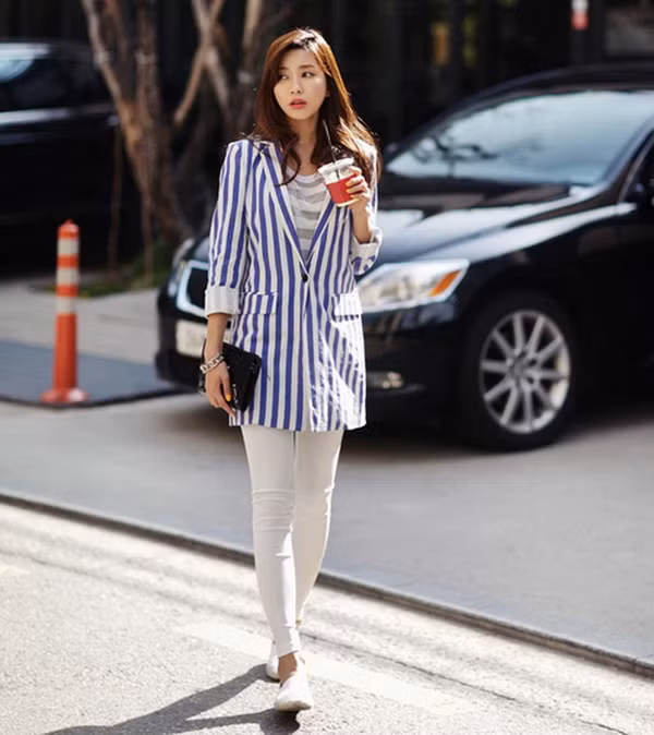 Diện mốt họa tiết kẻ sọc bắt kịp xu hướng thế giới ảnh 10