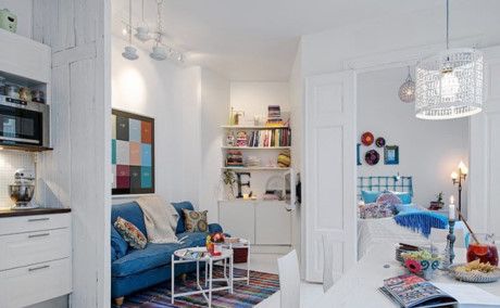 Căn hộ 30m2 đẹp trẻ trung hiện đại nhờ khéo cải tạo chung cư 80 năm tuổi - Ảnh 1 Can ho 30m2 dep tre trung hien dai nho kheo cai tao chung cu 80 nam tuoi - Anh 1