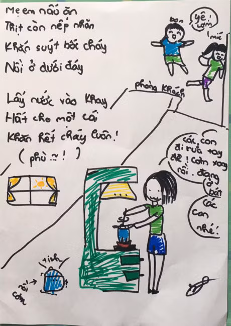 Be gai 9 tuoi voi biet tai ve tranh, lam tho ve me kho ai sanh kip - Anh 2