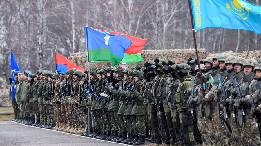 Lực lượng gìn giữ hòa bình CSTO trong một cuộc tập trận ở Kazan, Nga năm 2021. Ảnh: Sputnik 