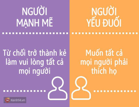 15 điều dễ dàng nhất để phân biệt người mạnh mẽ và người yếu đuối - Ảnh 5 15 dieu de dang nhat de phan biet nguoi manh me va nguoi yeu duoi - Anh 5