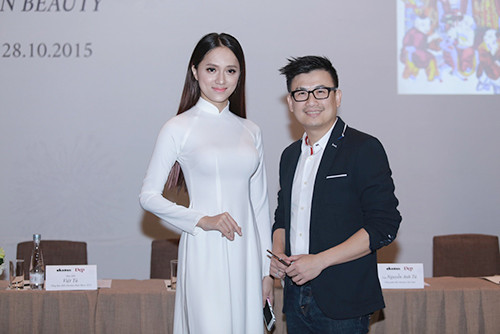 Hương Giang Idol mượn áo dài khoe vòng 1 căng tràn ảnh 4 Hương Giang Idol mượn áo dài khoe vòng 1 căng tràn - 4
