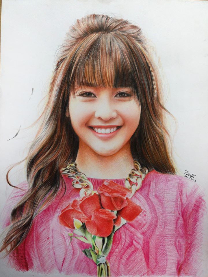 Để hoàn thiện một bức tranh, Minh phải mất 3-5 tiếng vẽ liên tục.