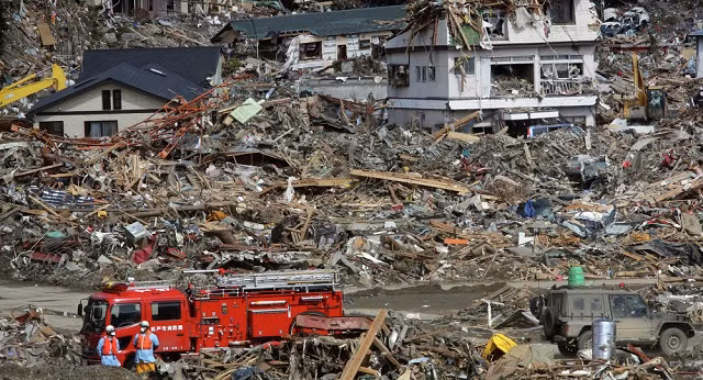 Cảnh tượng sau thảm họa động đất ở Nhật Bản năm 2011