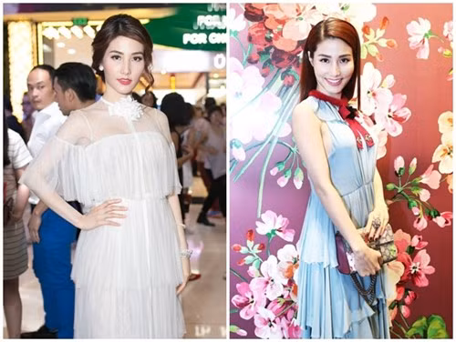 Sao Việt săn đón mốt váy xếp tầng cổ điển