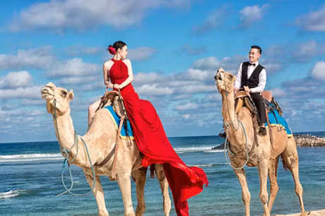 Chu re 9x dap ong heo dua co dau di chup anh cuoi tai Bali - Anh 7