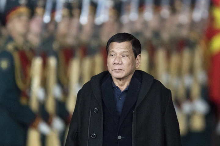 Tổng thống Philippines Rodrigo Duterte trong chuyến thăm Nga. (Nguồn: AP) 