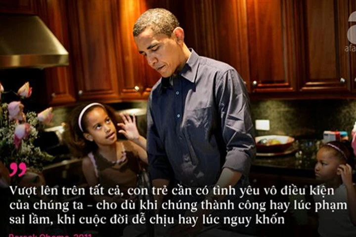 10 châm ngôn nuôi dạy con "để đời" của vợ chồng Barack Obama