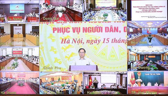 Thủ tướng Phạm Minh Chính chủ trì hội nghị trực tuyến toàn quốc về cải cách thủ tục hành chính. Ảnh: Dương Giang/TTXVN Thủ tướng Phạm Minh Chính chủ trì hội nghị trực tuyến toàn quốc về cải cách thủ tục hành chính. Ảnh: Dương Giang/TTXVN