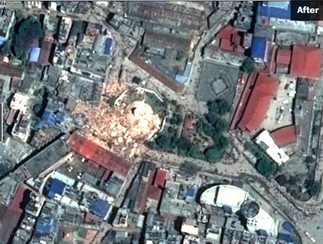 Nepal trước và sau động đất qua ảnh vệ tinh