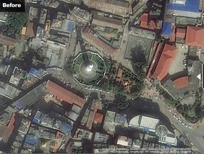 Nepal trước và sau động đất qua ảnh vệ tinh