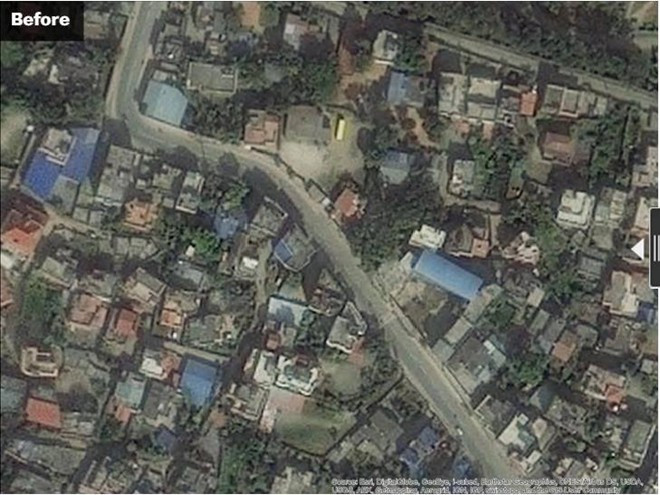 Nepal trước và sau động đất qua ảnh vệ tinh