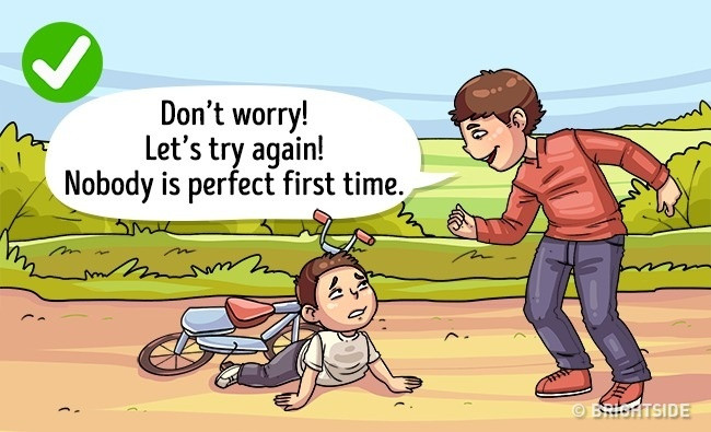 Đừng lo! Hãy thử lại nào! Lần đầu tiên không có ai hoàn hảo con ah! Đừng lo! Hãy thử lại nào! Lần đầu tiên không có ai hoàn hảo con ah!