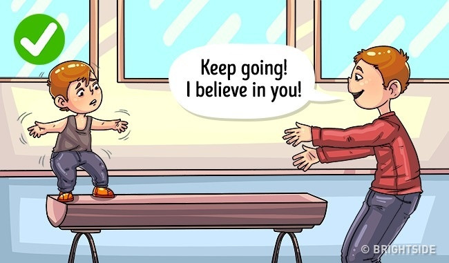 Hãy nói: Con ơi cố gắng lên! Bố tin tưởng ở con! Hãy nói: Con ơi cố gắng lên! Bố tin tưởng ở con!