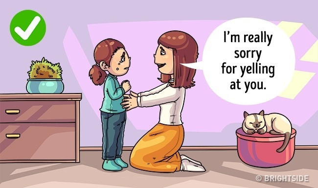 Mẹ xin lỗi vì đã mắng con! Mẹ xin lỗi vì đã mắng con!