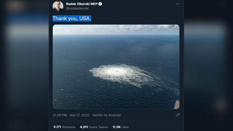 Cựu Bộ trưởng Ba Lan cảm ơn Mỹ trên Twitter Cựu Bộ trưởng Ba Lan cảm ơn Mỹ trên Twitter