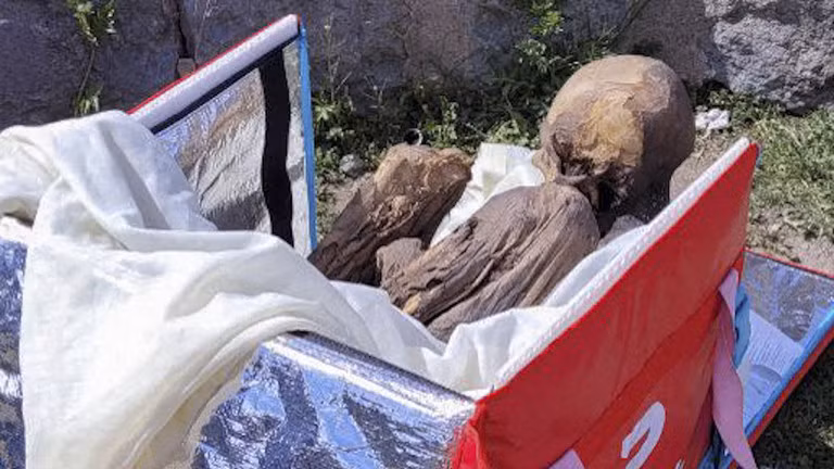 Xác ướp cổ trong túi cách nhiệt