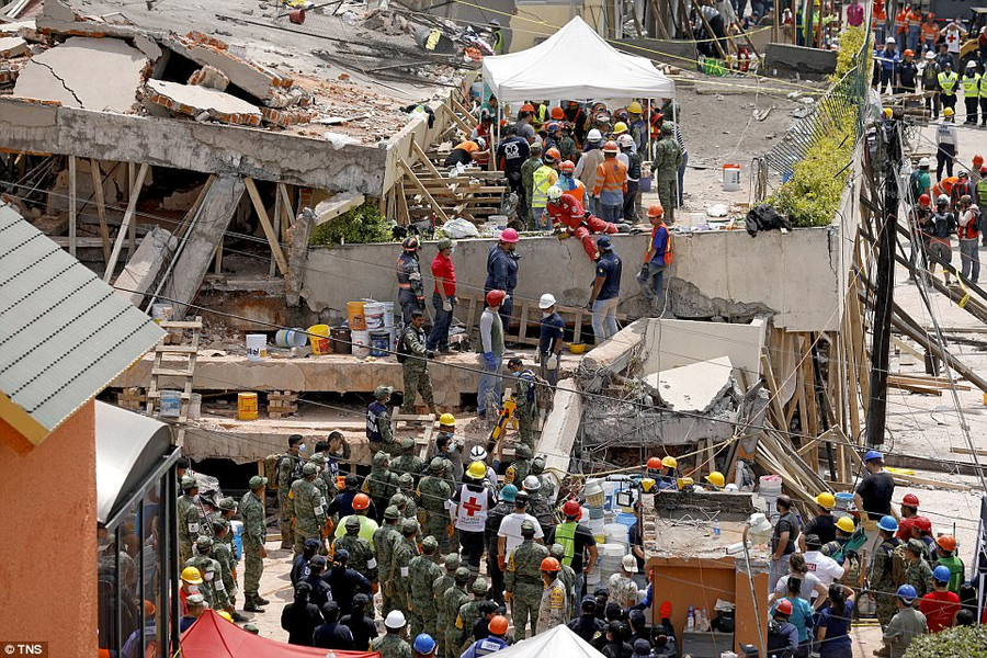 Nỗ lực tìm kiếm nạn nhân của các nhân viên cứu hộ Nỗ lực tìm kiếm nạn nhân của các nhân viên cứu hộ