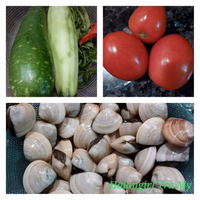 Cách làm canh ngao nấu bầu.