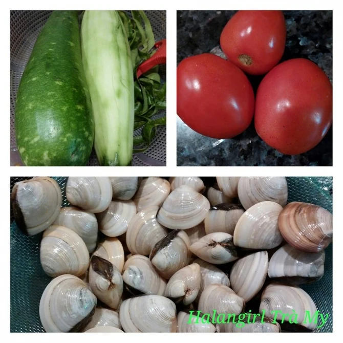 Cách làm canh ngao nấu bầu.