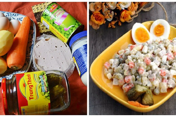 Cách làm món salad Nga truyền thống chuẩn vị tại nhà